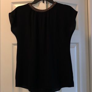 Black Short Sleeve Blouse